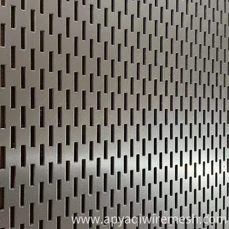 0.8mm Thickness Low Carbon Steel perforated metal mesh sheet punched steel mesh sheet 5mm Hole